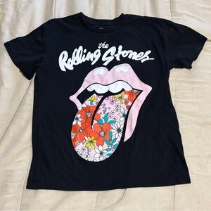Rolling Stones Black Graphic T-Shirt. Large.